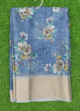 Lovely Crepe Organza Saree in Digital Print