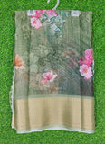 Lovely Crepe Organza Saree in Digital Print