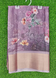 Lovely Crepe Organza Saree in Digital Print