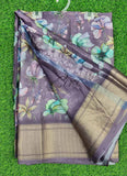 Lovely Crepe Organza Saree in Digital Print