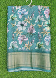 Lovely Crepe Organza Saree in Digital Print