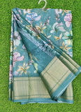 Lovely Crepe Organza Saree in Digital Print