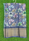 Lovely Crepe Organza Saree in Digital Print