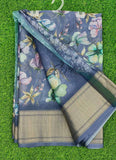 Lovely Crepe Organza Saree in Digital Print