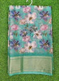 Lovely Crepe Organza Saree in Digital Print