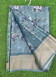 Lovely Crepe Organza Saree in Digital Print