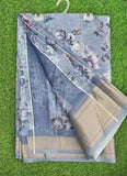 Lovely Crepe Organza Saree in Digital Print