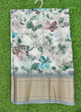 Lovely Crepe Organza Saree in Digital Print