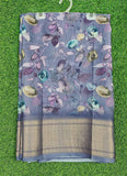 Lovely Crepe Organza Saree in Digital Print