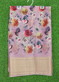 Lovely Crepe Organza Saree in Digital Print