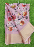 Lovely Crepe Organza Saree in Digital Print