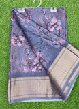 Lovely Crepe Organza Saree in Digital Print