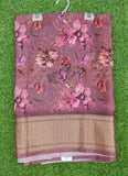 Lovely Crepe Organza Saree in Digital Print