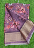 Lovely Crepe Organza Saree in Digital Print