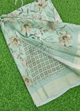 Lovely Digital Print Moss Georgette Saree