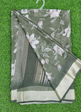 Lovely Digital Print Moss Georgette Saree