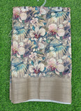 Lovely Digital Print Moss Georgette Saree