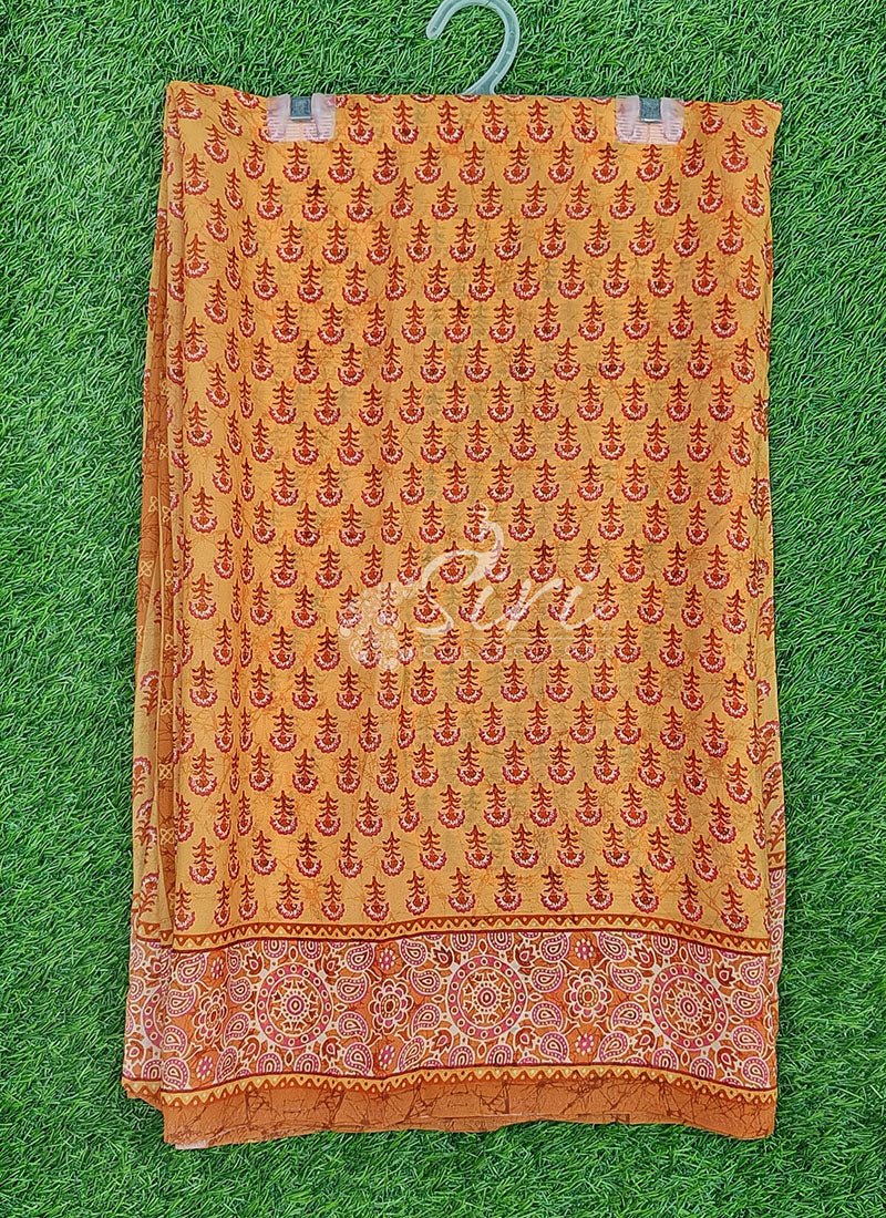 Beautiful Digital Print Crepe Georgette Saree