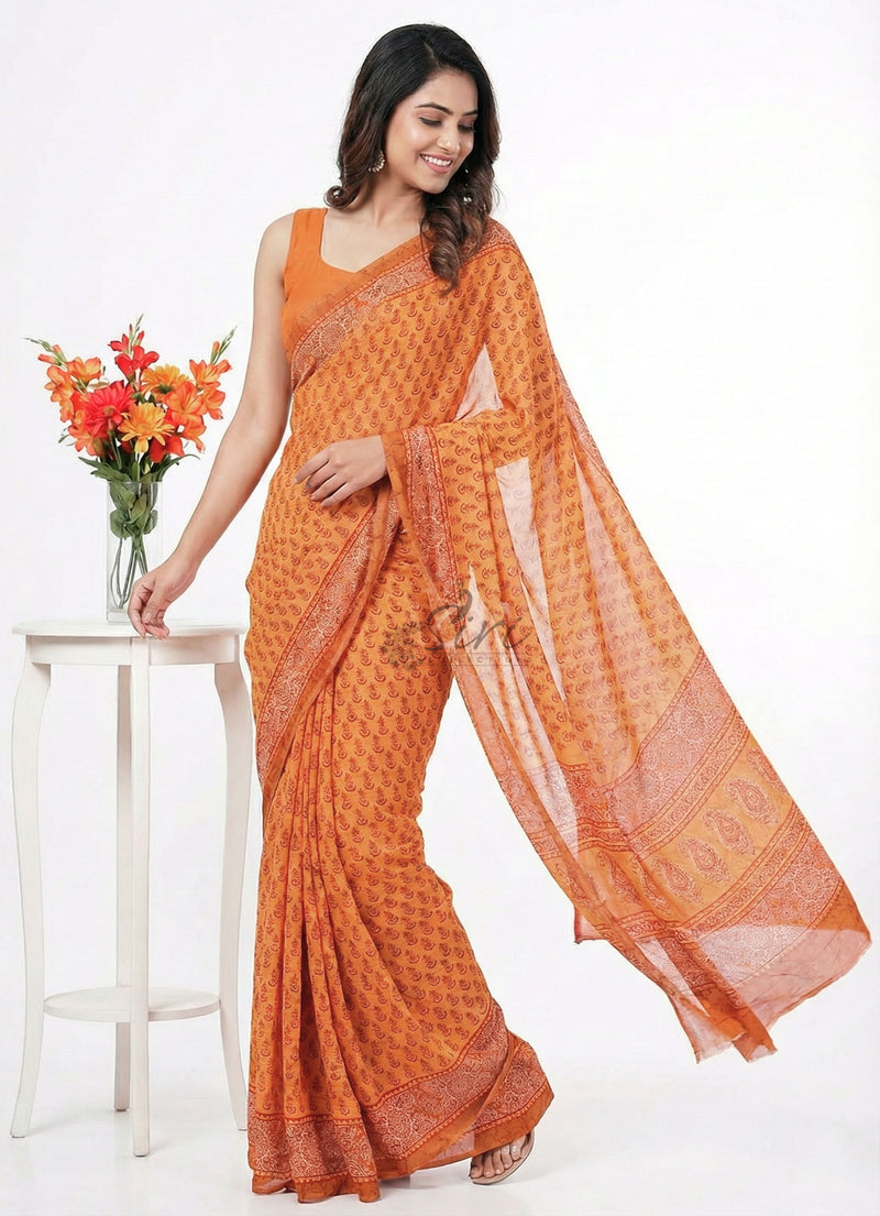 Beautiful Digital Print Crepe Georgette Saree