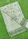 Lovely Digital Print Moss Georgette Saree