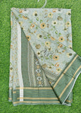 Lovely Digital Print Moss Georgette Saree