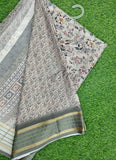 Lovely Digital Print Moss Georgette Saree