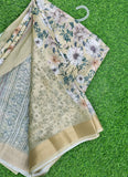 Lovely Digital Print Moss Georgette Saree