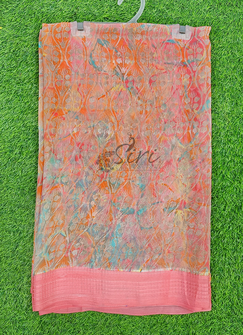 Lovely Georgette Saree in Soft Jacquard Borders