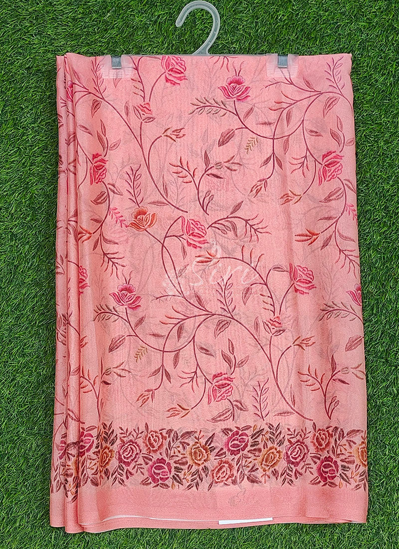 Beautiful Digital Print Crepe Georgette Saree with Blouse