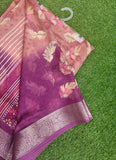 Lovely Printed Georgette Saree in Self Design