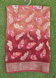 Lovely Printed Georgette Saree in Self Design