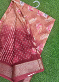 Lovely Printed Georgette Saree in Self Design