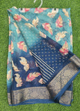 Lovely Printed Georgette Saree in Self Design