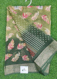 Lovely Printed Georgette Saree in Self Design
