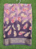 Lovely Printed Georgette Saree in Self Design