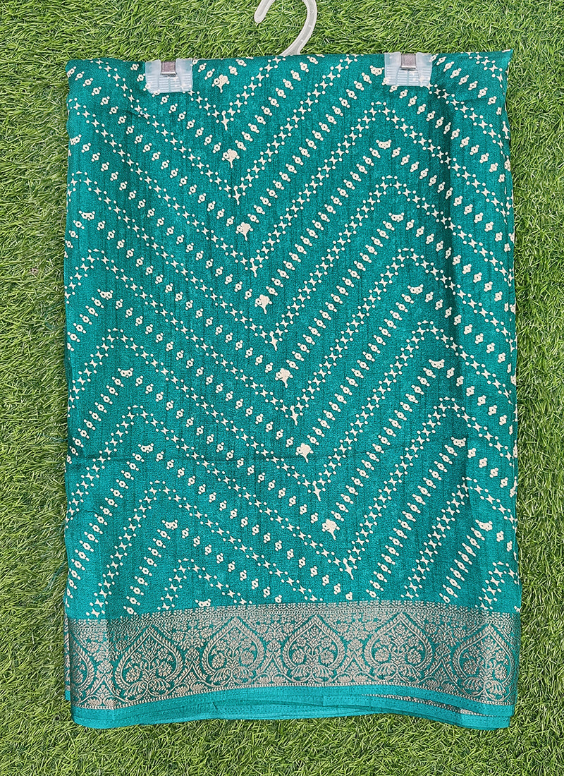 Latest Printed Moss Georgette Saree