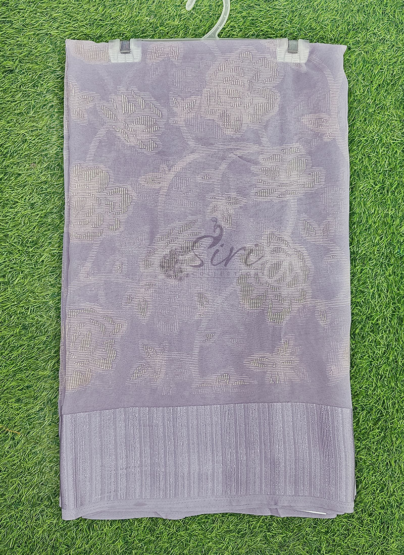 Lovely Foil Print Georgette Saree