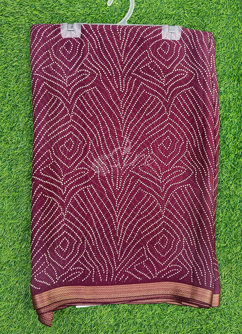 Beautiful Printed Moss Georgette Saree