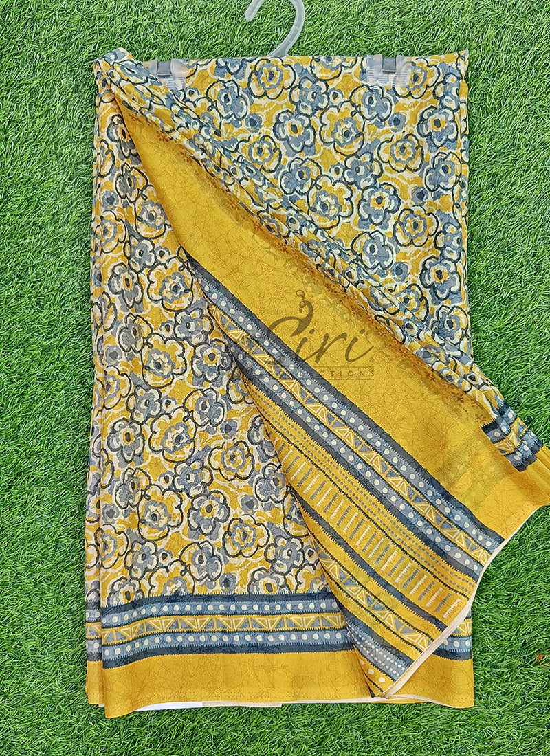 Beautiful Digital Print Crepe Georgette Saree