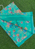 Beautiful Digital Print Floral Georgette Saree with Blouse