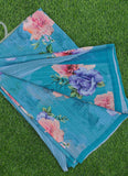 Beautiful Digital Print Floral Georgette Saree with Blouse