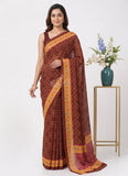 Beautiful Digital Print Crepe Georgette Saree