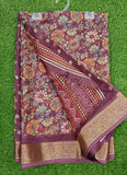 Lovely Printed Georgette Saree in Self Design