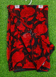 Beautiful Black Red Georgette Saree