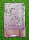 Lovely Digital Print Moss Georgette Saree