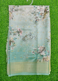 Lovely Digital Print Moss Georgette Saree
