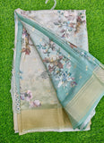 Lovely Digital Print Moss Georgette Saree