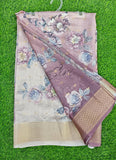 Lovely Digital Print Moss Georgette Saree