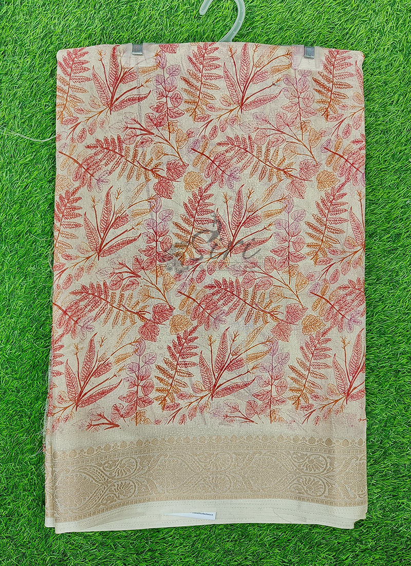 Beautiful Printed Moss Georgette Saree