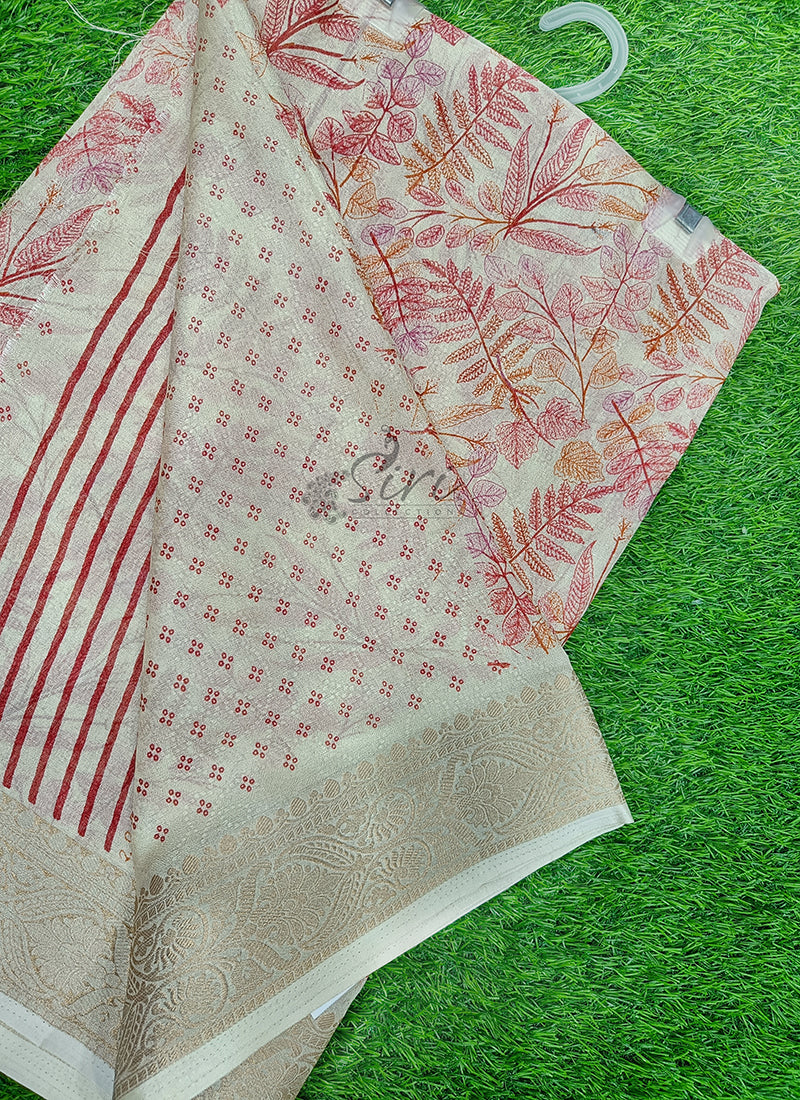 Beautiful Printed Moss Georgette Saree